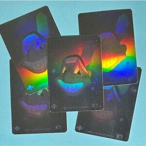 Lot of (5) 1991 Upper Deck Cleveland Indians -Team hologram stickers